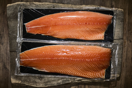 1,0 - 1,4 kg - Lachsfilet - Roh mit Haut (TK)