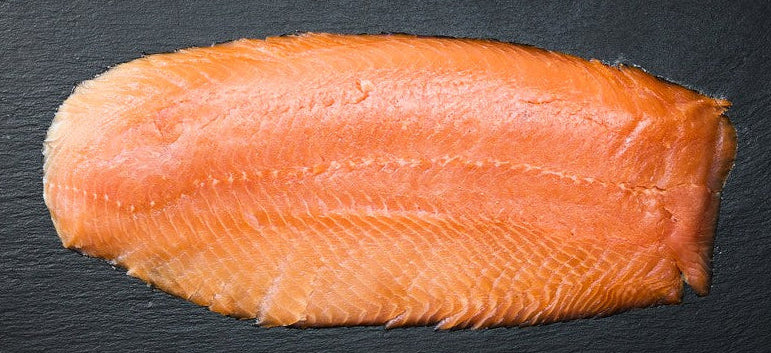 Räucherlachs Filet - - ohne Haut, geschnitten (TK)